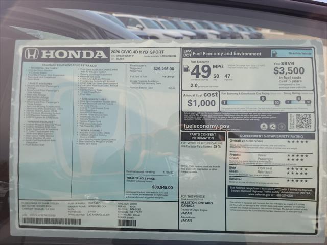 2026 Honda Civic Sport
