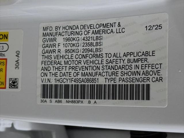 2025 Honda Accord Sedan SE
