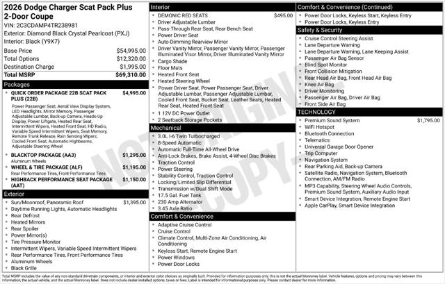 2026 Dodge Charger Scat Pack Plus 2-Door AWD
