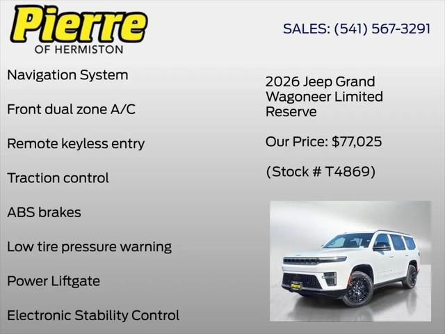2026 Jeep Grand Wagoneer Limited Reserve 4x4
