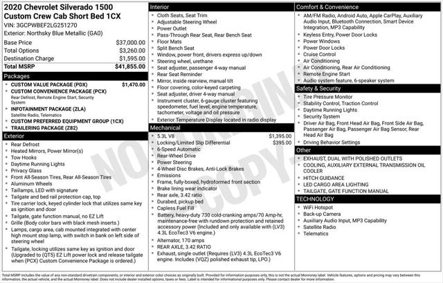 2020 Chevrolet Silverado 1500 2WD Crew Cab Short Bed Custom