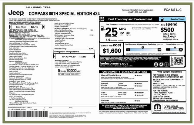 2021 Jeep Compass 80th Anniversary 4x4