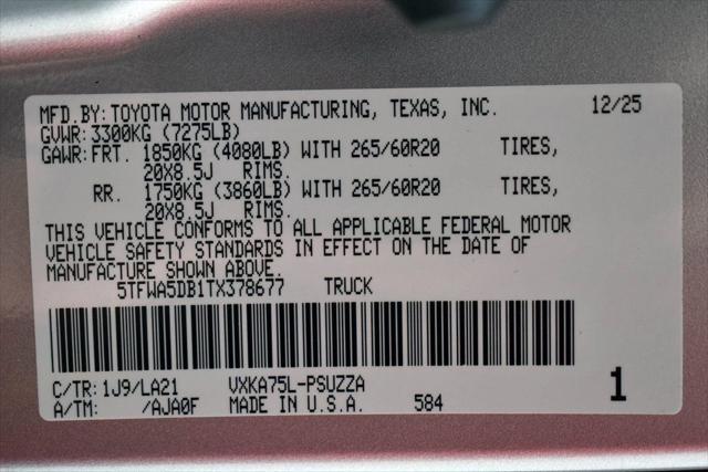 2026 Toyota Tundra Platinum CrewMax 5.5' Bed
