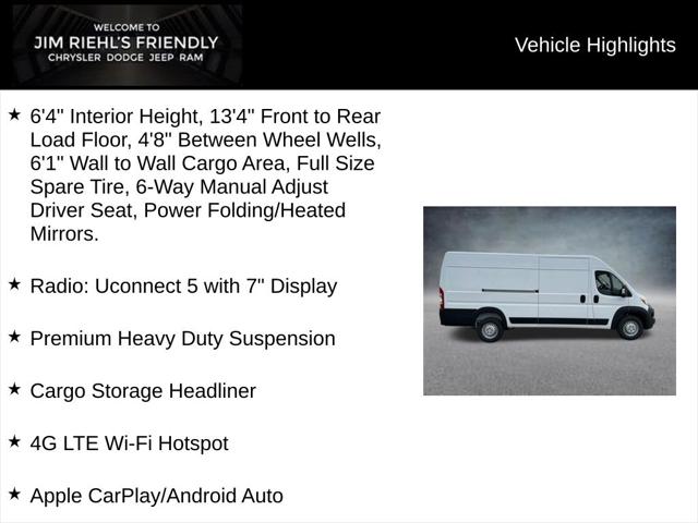 2026 Ram ProMaster Cargo Van Tradesman High Roof 159" WB EXT w/Pass Seat