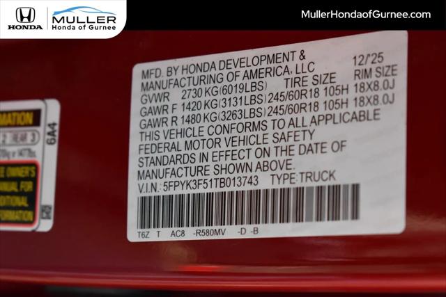 2026 Honda Ridgeline RTL