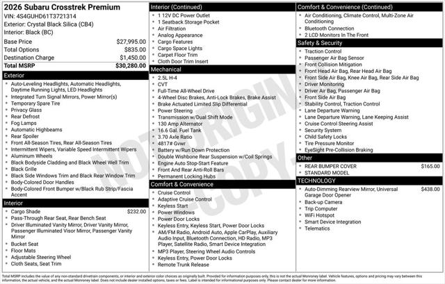 2026 Subaru Crosstrek Premium