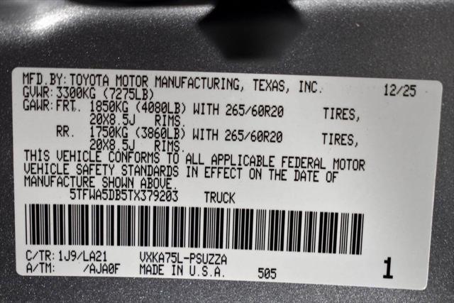 2026 Toyota Tundra Platinum CrewMax 5.5' Bed