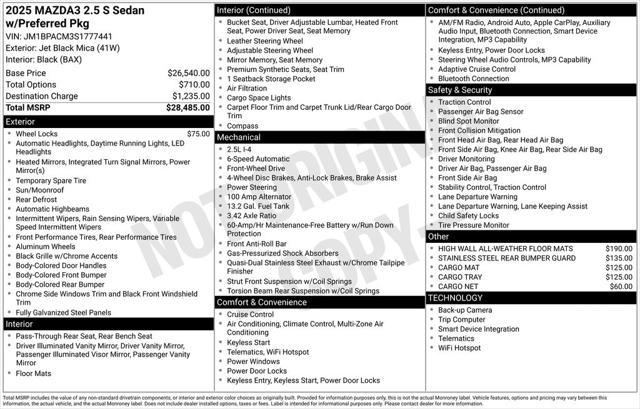2025 Mazda Mazda3 2.5 S Preferred