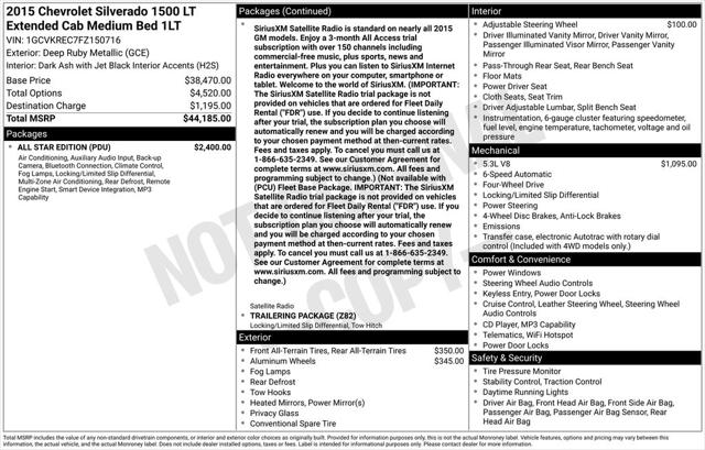 2015 Chevrolet Silverado 1500 1LT 2015 Chevrolet Silverado 1500 1LT