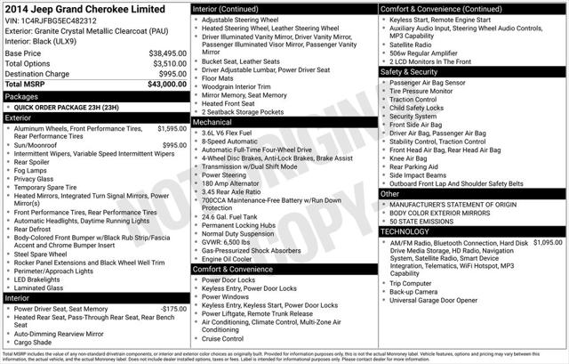 2014 Jeep Grand Cherokee Limited 2014 Jeep Grand Cherokee Limited