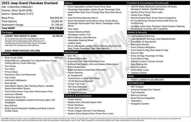 2023 Jeep Grand Cherokee Overland 4x4