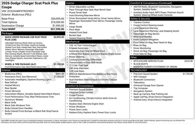 2026 Dodge Charger Scat Pack Plus 2-Door AWD
