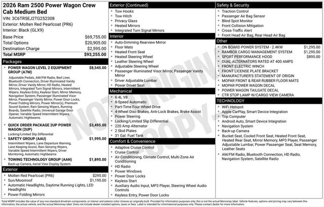 2026 Ram 2500 Power Wagon Crew Cab 4x4 64 Box