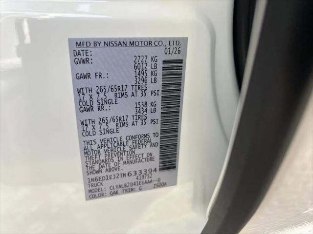 2026 Nissan Frontier Crew Cab SV 4x2