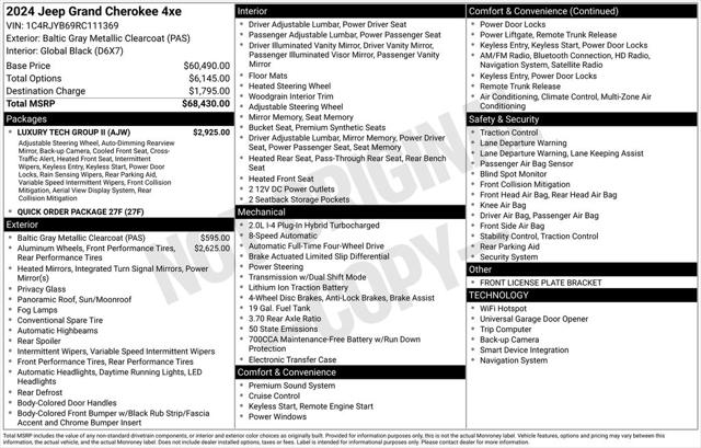 2024 Jeep Grand Cherokee 4xe 4xe