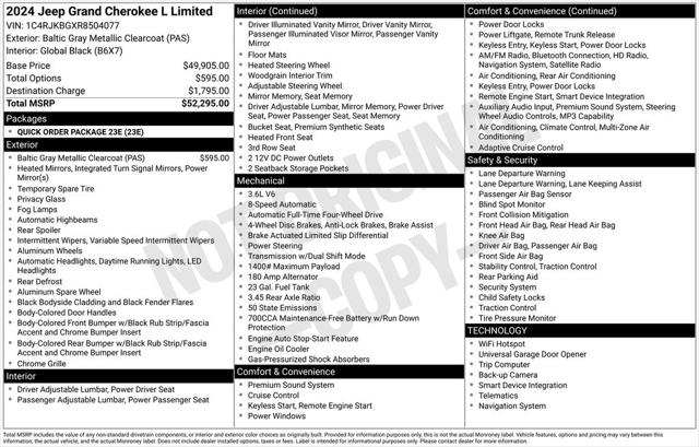 2024 Jeep Grand Cherokee L Limited 4x4