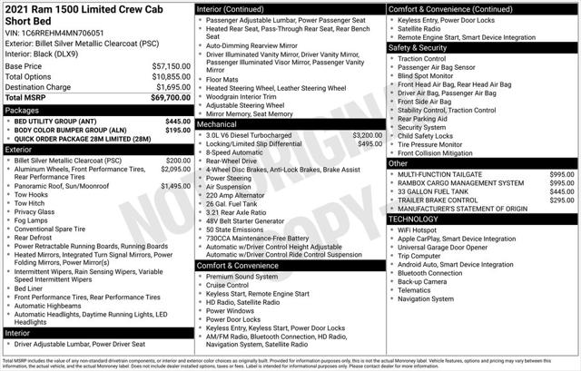 2021 RAM 1500 Limited Crew Cab 4x2 57 Box