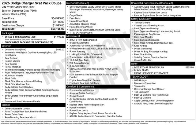 2026 Dodge Charger CHARGER SCAT PACK 2-DOOR AWD