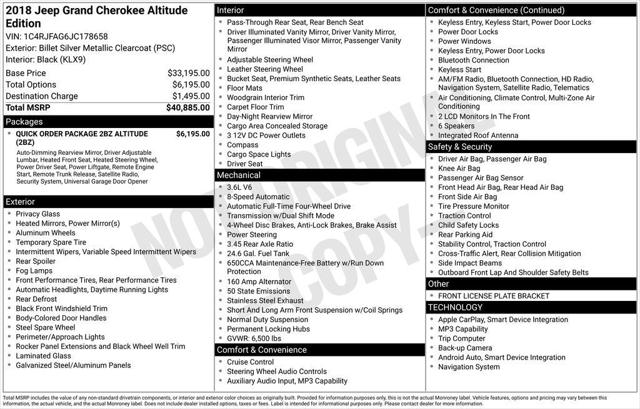 2018 Jeep Grand Cherokee Altitude 4x4 2018 Jeep Grand Cherokee Altitude 4x4