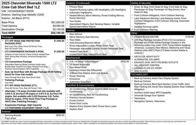 2025 Chevrolet Silverado 1500 4WD Crew Cab Short Bed LTZ 2025 Chevrolet Silverado 1500 4WD Crew Cab Short Bed LTZ