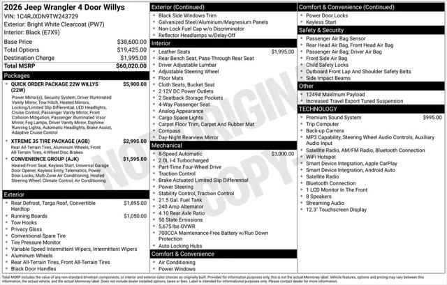 2026 Jeep Wrangler Willys