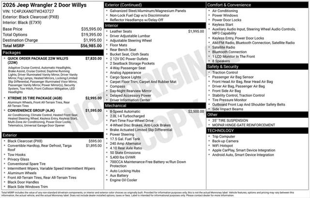2026 Jeep Wrangler Willys