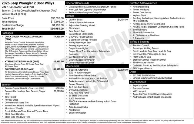 2026 Jeep Wrangler Willys
