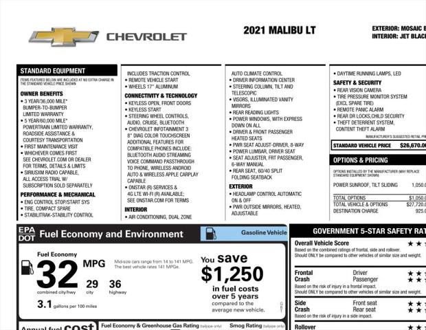 2021 Chevrolet Malibu FWD LT