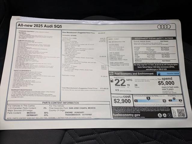 2025 Audi SQ5 Premium Plus TFSI quattro S tronic