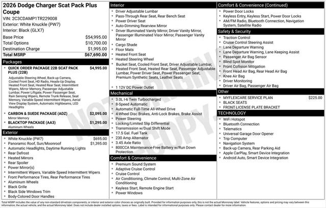 2026 Dodge Charger Scat Pack Plus 2-Door AWD