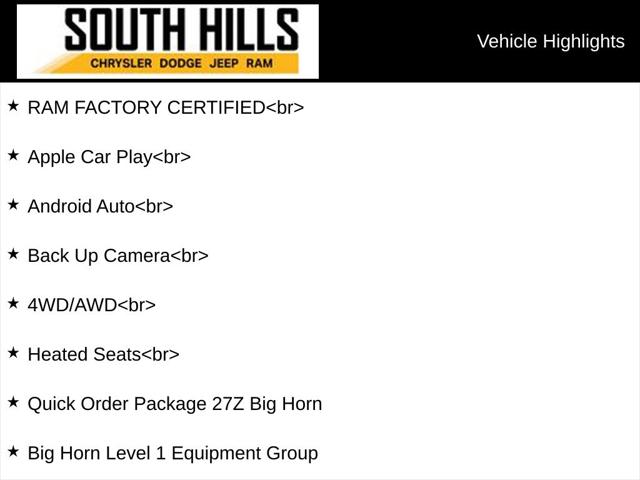 2022 RAM 1500 Big Horn Crew Cab 4x4 57 Box 2022 RAM 1500 Big Horn Crew Cab 4x4 57 Box