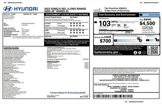 2023 Hyundai IONIQ 6 SEL 2023 Hyundai IONIQ 6 SEL