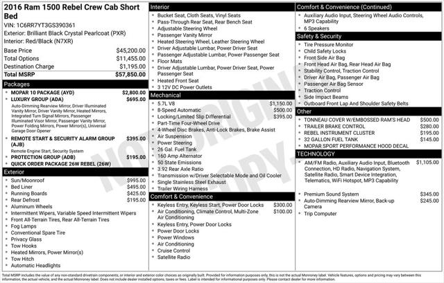 2016 RAM 1500 Rebel