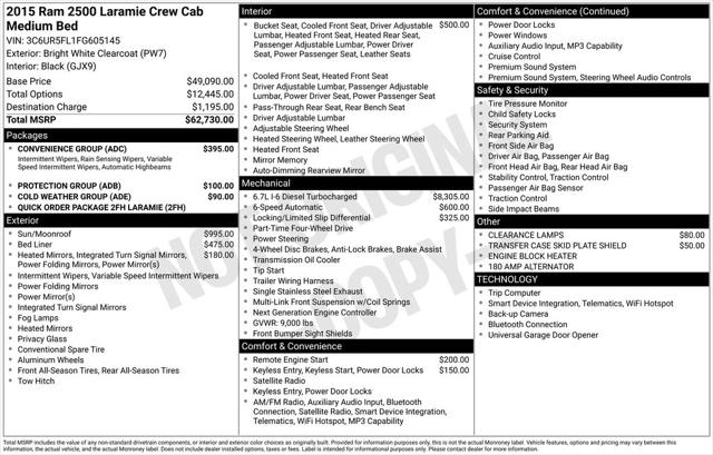 2015 RAM 2500 Laramie