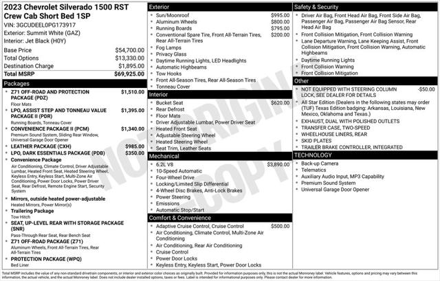 2023 Chevrolet Silverado 1500 4WD Crew Cab Short Bed RST