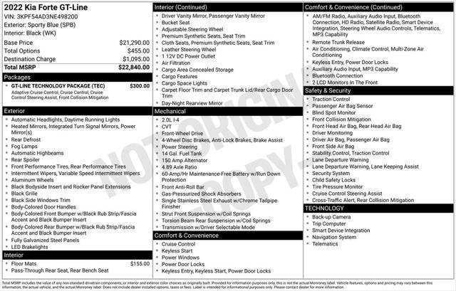 2022 Kia Forte GT-Line