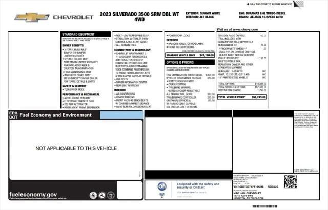 2023 Chevrolet Silverado 3500HD 4WD Double Cab Long Bed WT