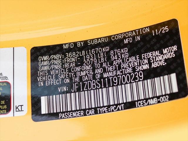2026 Subaru BRZ Series.Yellow