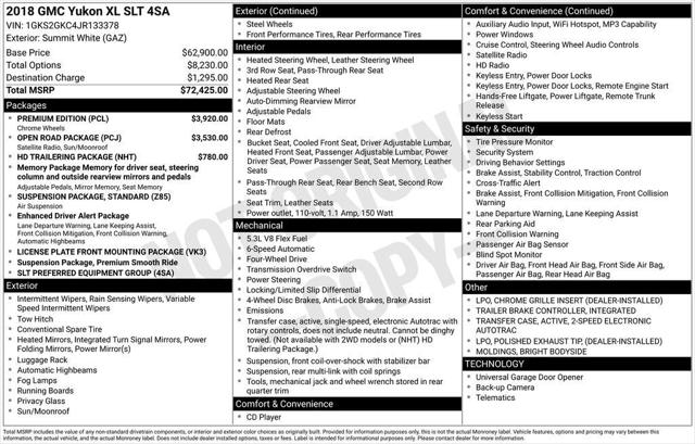 2018 GMC Yukon XL SLT 2018 GMC Yukon XL SLT