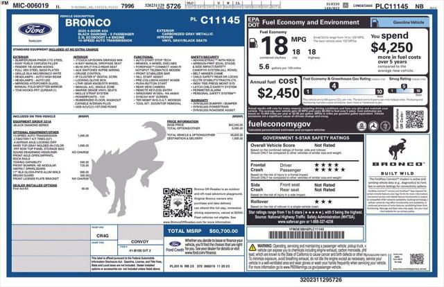 2023 Ford Bronco Black Diamond 2023 Ford Bronco Black Diamond