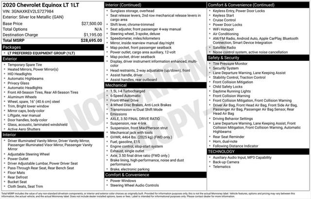 2020 Chevrolet Equinox FWD LT 1.5L Turbo