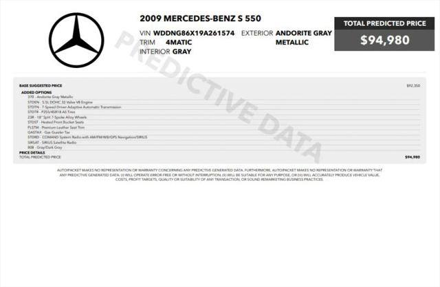 2009 Mercedes-Benz S 550 4MATIC