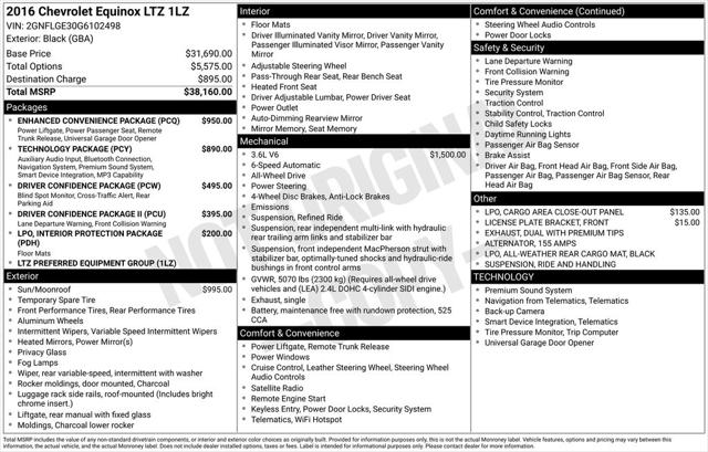 2016 Chevrolet Equinox LTZ