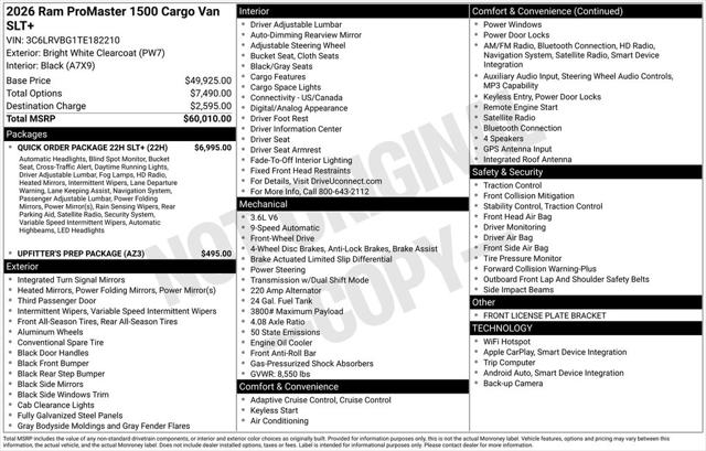 2026 Ram ProMaster Base