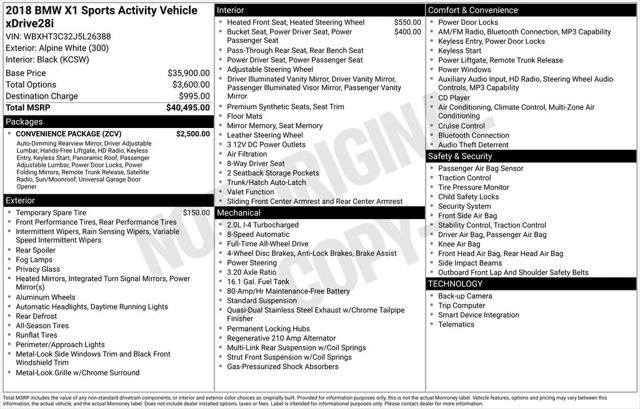 2018 BMW X1 xDrive28i 2018 BMW X1 xDrive28i