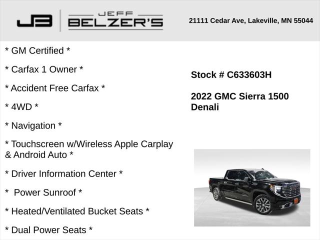 2022 GMC Sierra 1500 4WD Crew Cab Short Box Denali