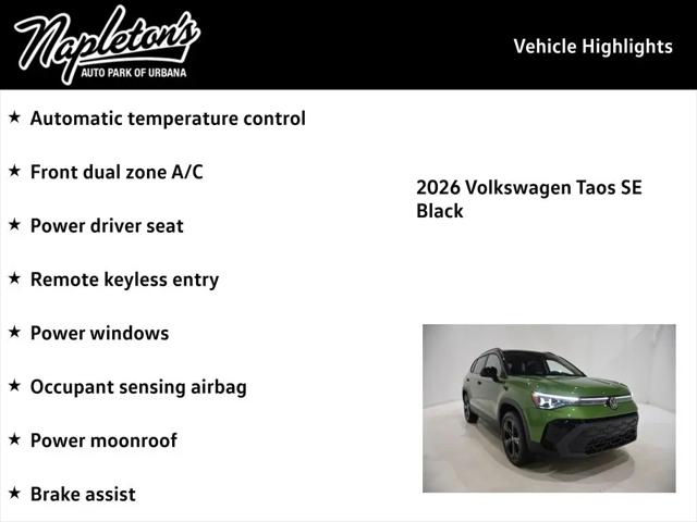 2026 Volkswagen Taos SE Black