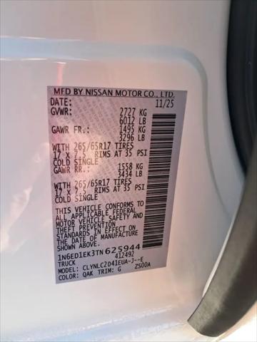 2026 Nissan Frontier Crew Cab SV 4x4