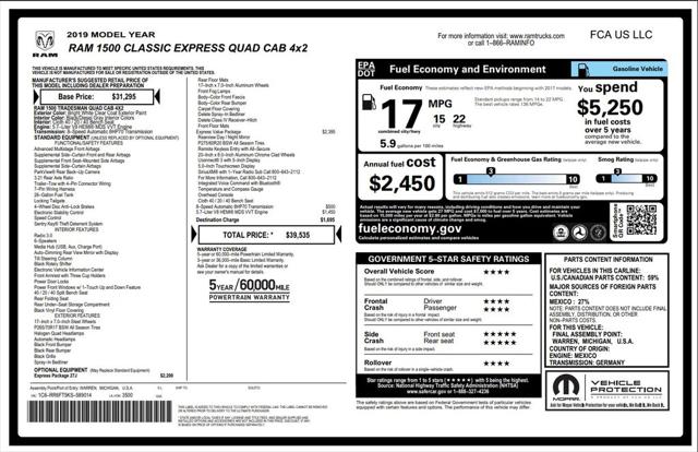 2019 RAM 1500 Classic Express Quad Cab 4x2 64 Box