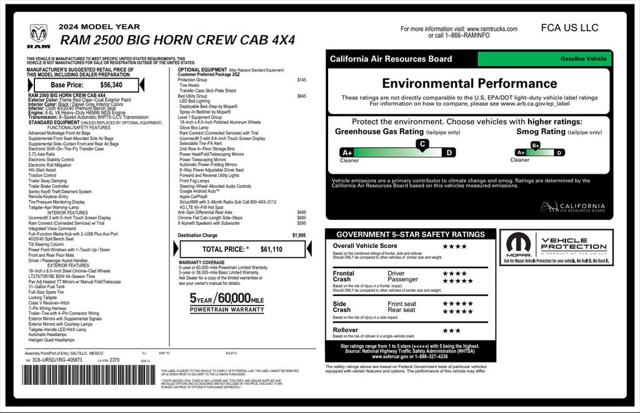 2024 RAM 2500 Big Horn Crew Cab 4x4 64 Box